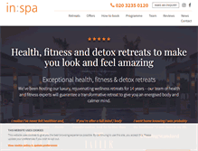 Tablet Screenshot of inspa-retreats.com